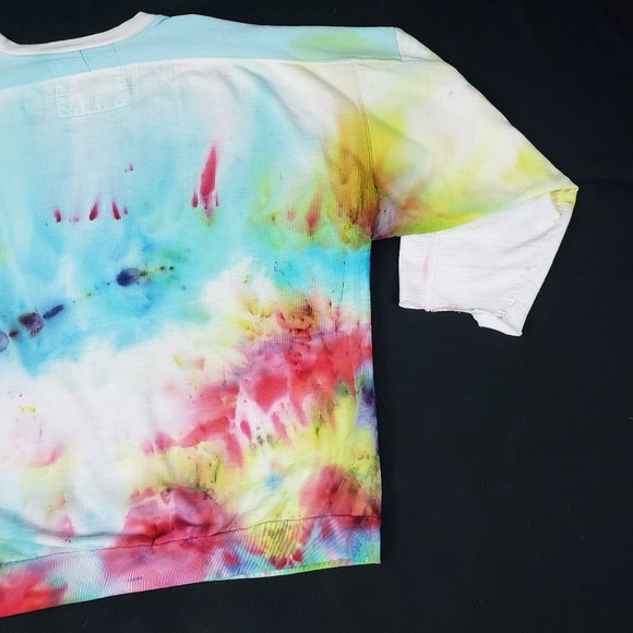 VTG CUSTOM Upcycled Crewneck Scandinavian Alliance Longsleeve Tie Dye - Picture 7 of 10